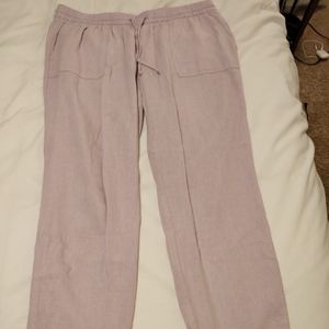 Cropped linen pants